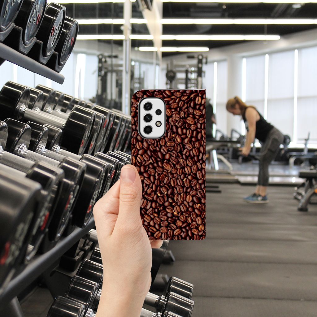 Samsung Galaxy A23 Flip Style Cover Koffiebonen - B2C Telecom