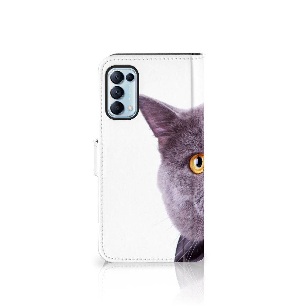 OPPO Find X3 Lite Telefoonhoesje met Pasjes Kat
