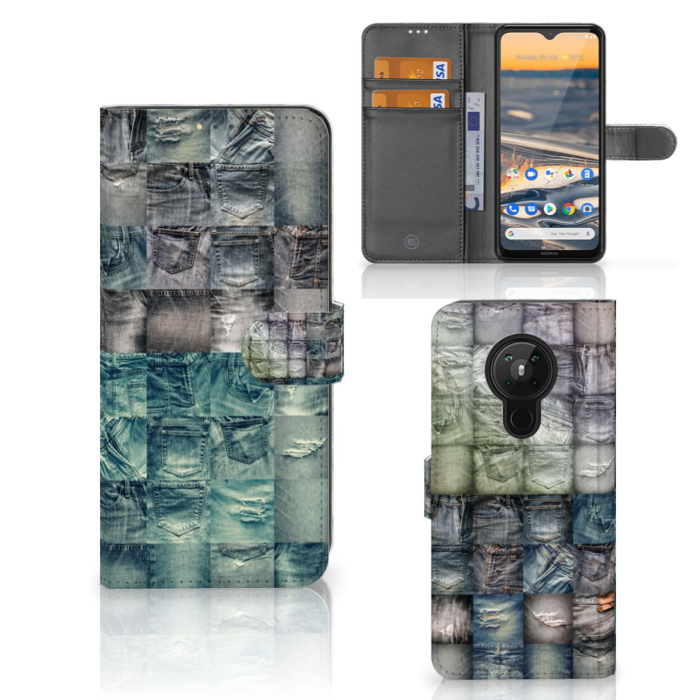 Wallet Case met Pasjes Nokia 5.3 Spijkerbroeken