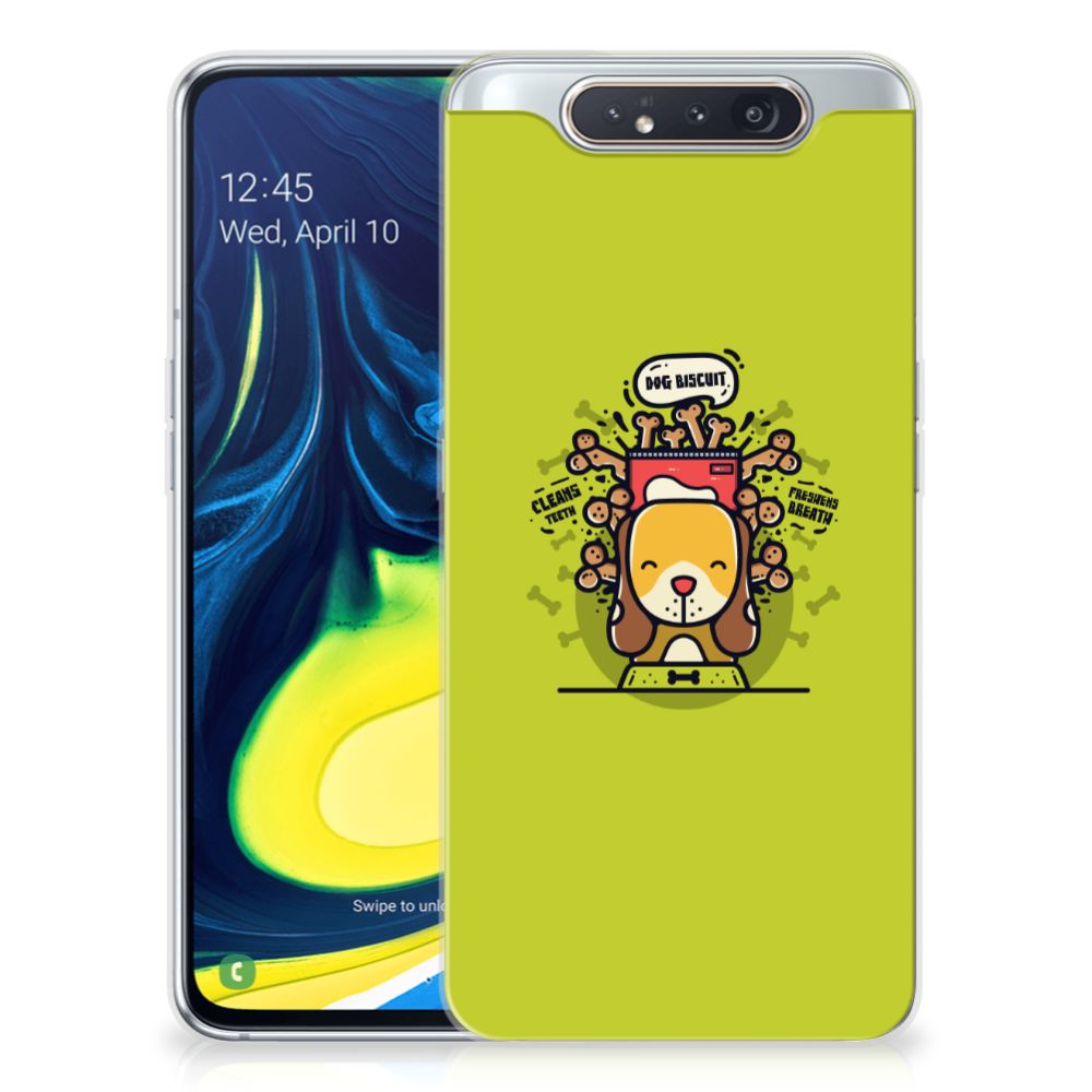 Samsung Galaxy A80 Telefoonhoesje met Naam Doggy Biscuit