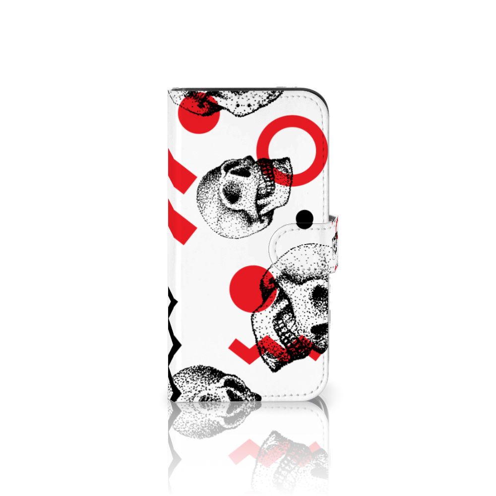 Telefoonhoesje met Naam iPhone 13 Pro Skull Red