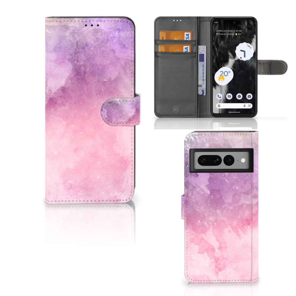 Hoesje Google Pixel 7 Pro Pink Purple Paint