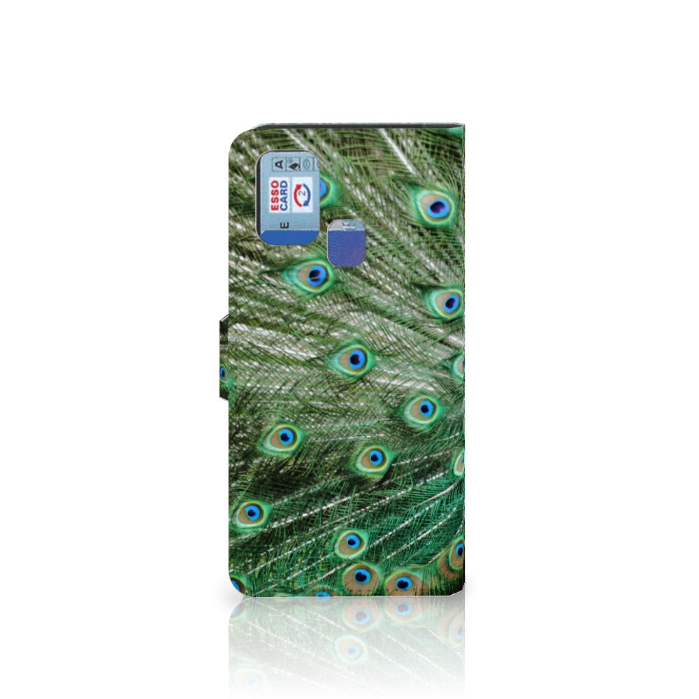 Samsung Galaxy M31 Telefoonhoesje met Pasjes Pauw