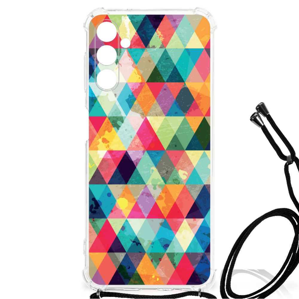 Samsung Galaxy A13 5G | A04s Doorzichtige Silicone Hoesje Geruit