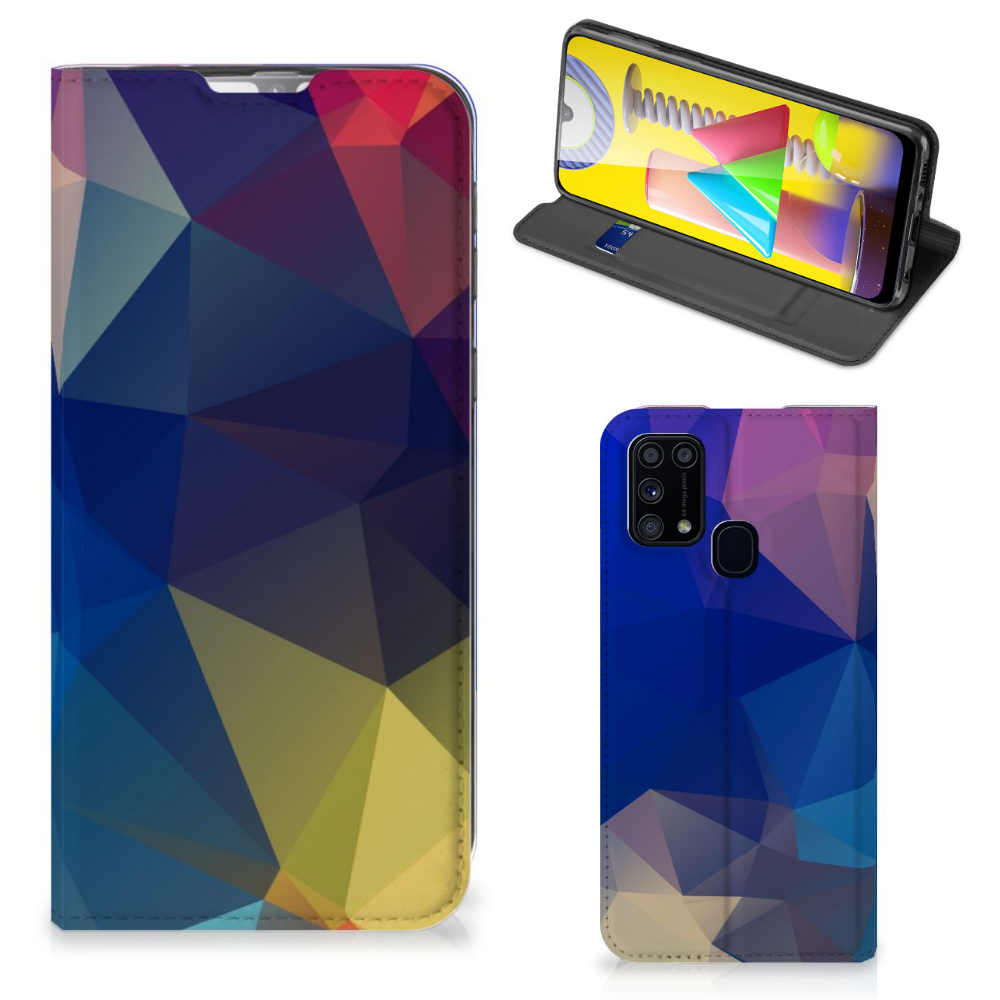 Samsung Galaxy M31 Stand Case Polygon Dark - B2C Telecom
