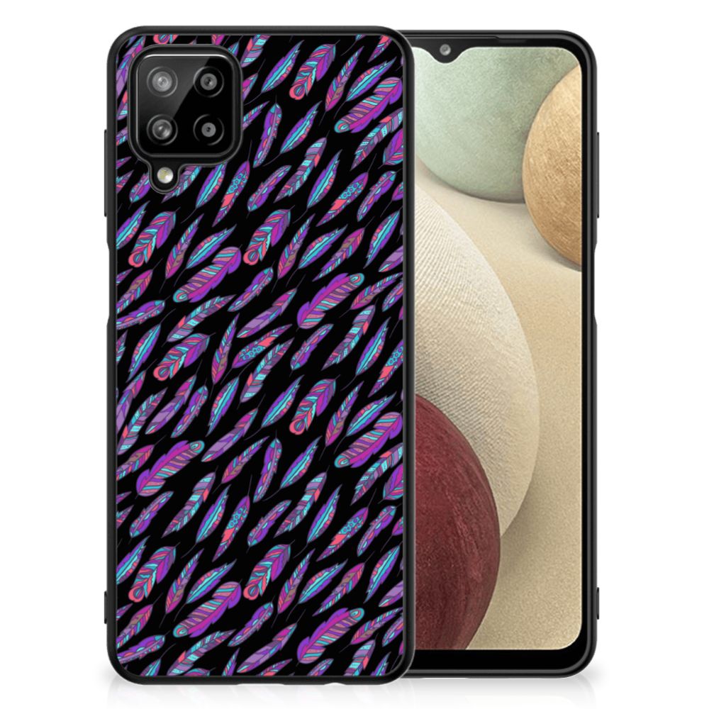 Samsung Galaxy A12 Back Case Feathers Color