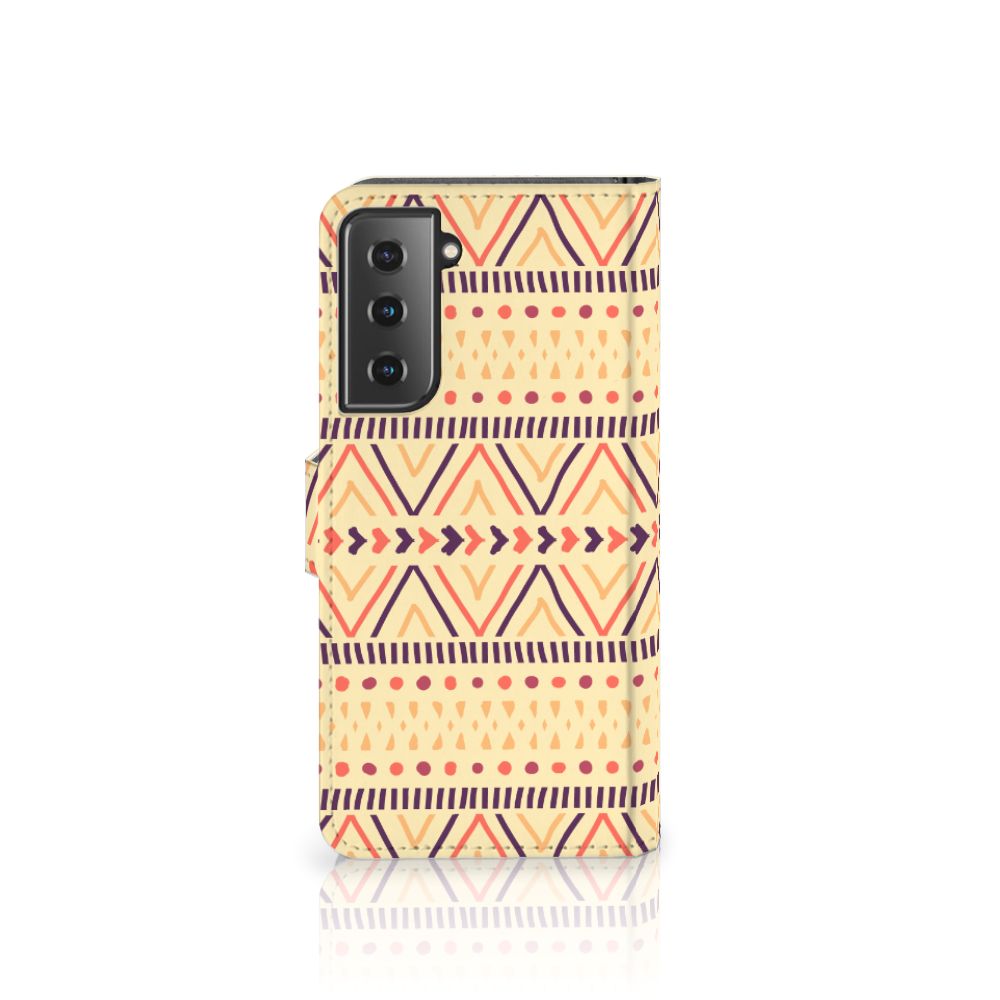 Samsung Galaxy S21 Telefoon Hoesje Aztec Yellow