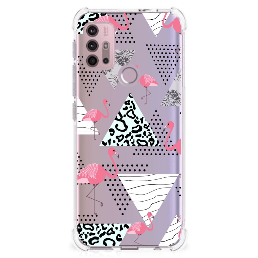 Motorola Moto G30 | G20 | G10 Case Anti-shock Flamingo Triangle