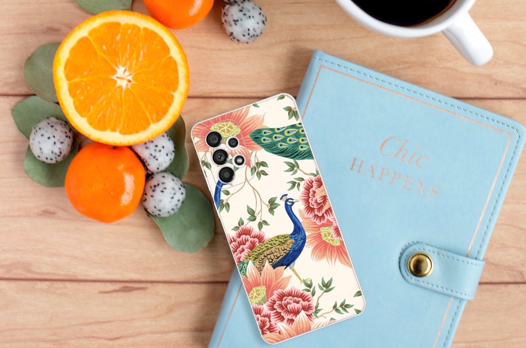 TPU Hoesje voor Samsung Galaxy A73 5G Pink Peacock B2C Telecom