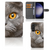 Telefoonhoesje met Pasjes Samsung Galaxy S23 Plus Britse Korthaar in close-up met opvallende gele ogen.