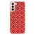 Samsung Galaxy S21 FE Doorzichtige Silicone Hoesje Batik Rood