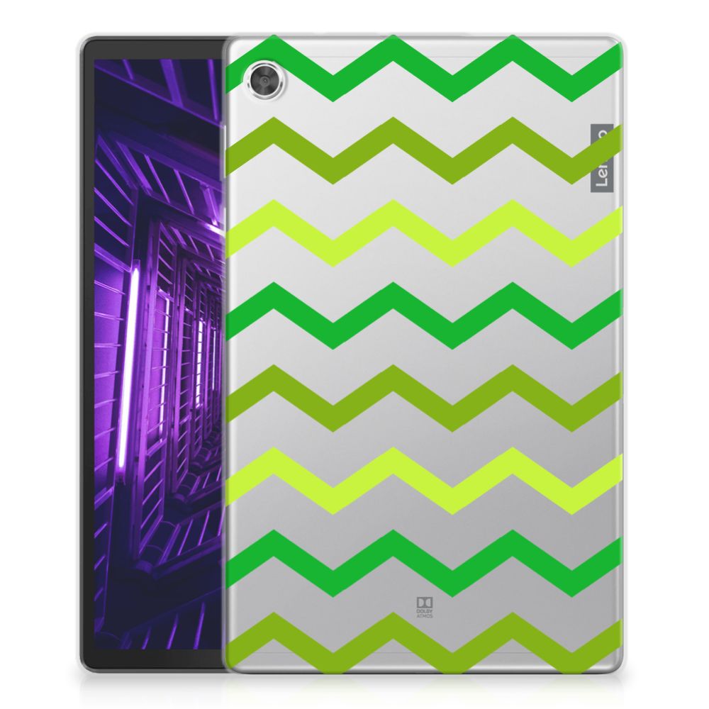 Lenovo Tab M10 Plus Hippe Hoes Zigzag Groen - B2C Telecom