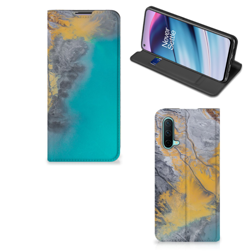 OnePlus Nord CE 5G Standcase Marble Blue Gold - B2C Telecom