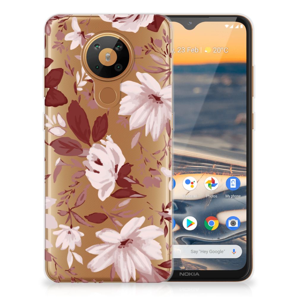 Hoesje maken Nokia 5.3 Watercolor Flowers B2C Telecom