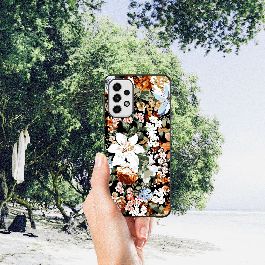 Bloemen Hoesje voor Samsung Galaxy A23 Dark Flowers B2C Telecom