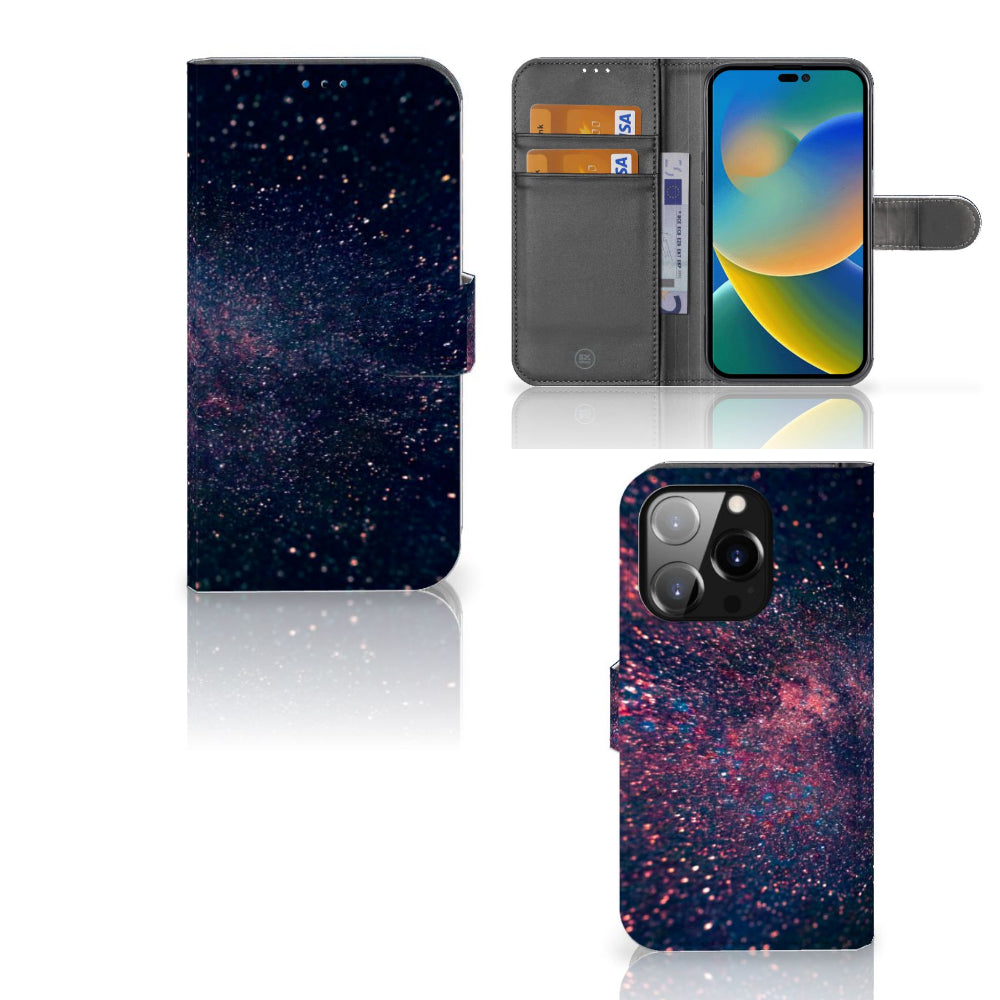 iPhone 14 Pro Book Case Stars