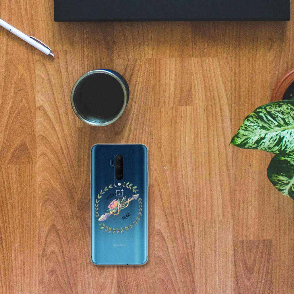 OnePlus 7T Pro Telefoonhoesje met Naam Boho Dreams