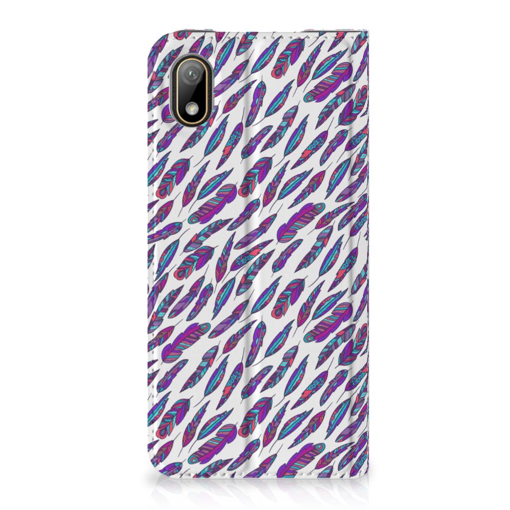 Huawei Y5 (2019) Hoesje met Magneet Feathers Color - B2C Telecom