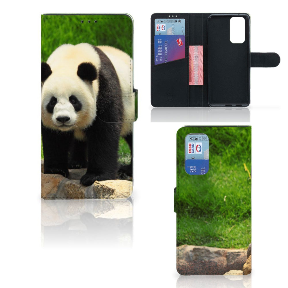 OnePlus 9 Pro Telefoonhoesje met Pasjes Panda