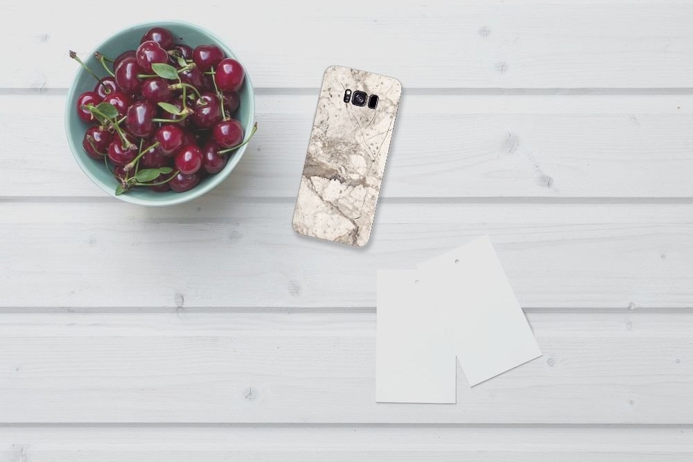 Samsung Galaxy S8 Plus TPU Siliconen Hoesje Marmer Beige
