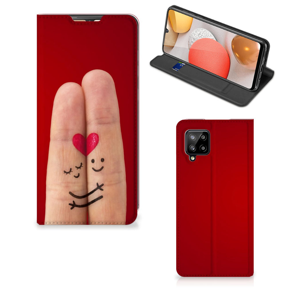 Samsung Galaxy A42 Hippe Standcase Liefde - Origineel Romantisch Cadeau