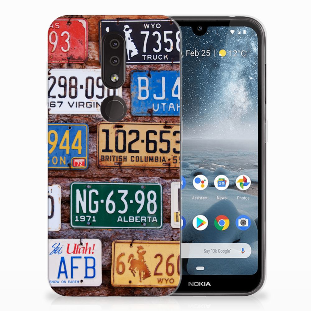 Nokia 4.2 Siliconen Hoesje met foto Kentekenplaten