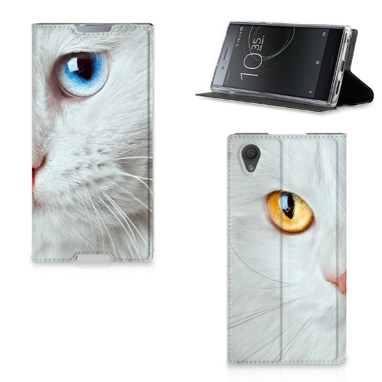 Sony Xperia L1 Hoesje maken Witte Kat