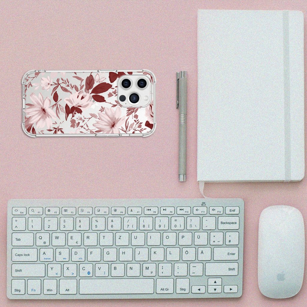 Back Cover iPhone 13 Pro Max Watercolor Flowers - B2C Telecom