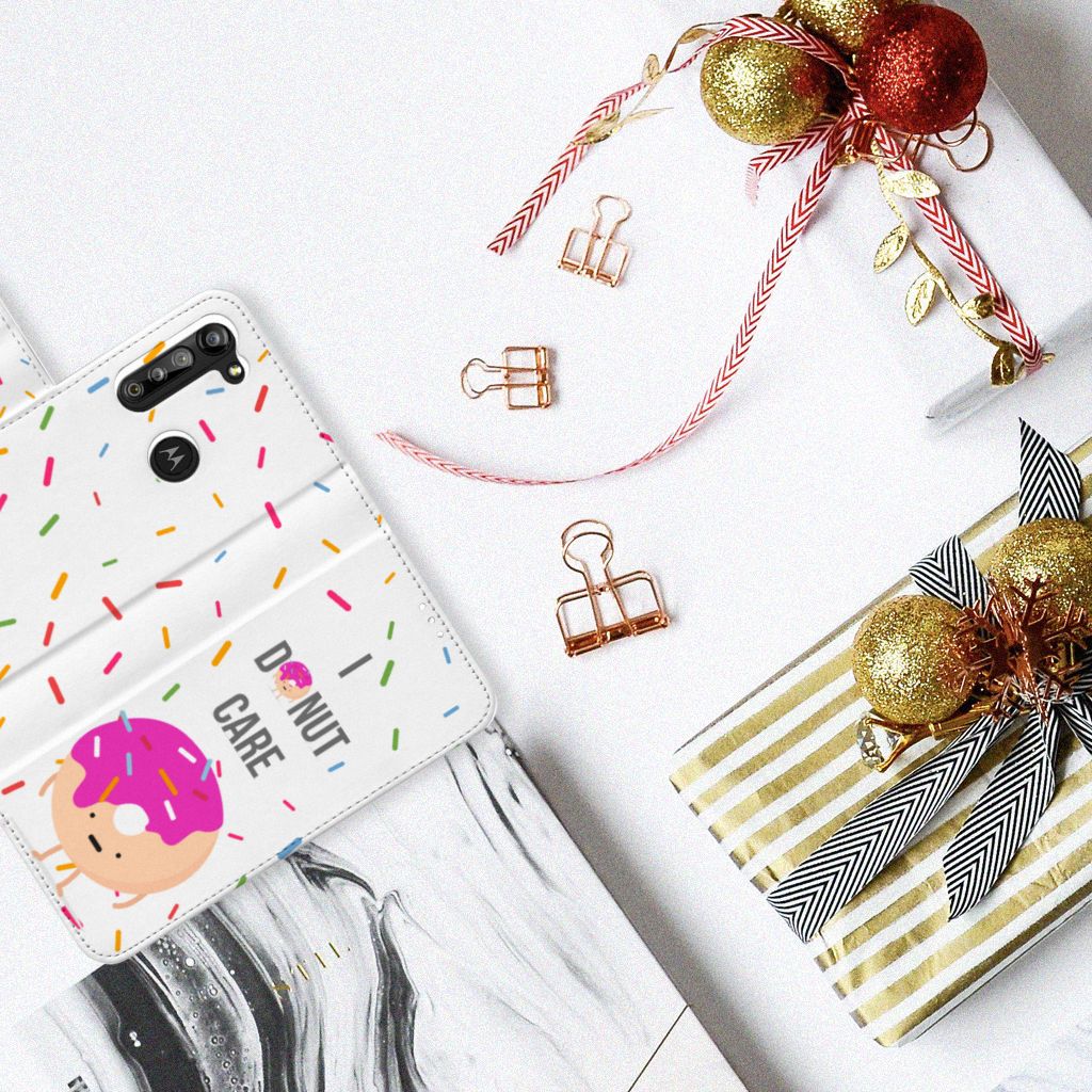 Motorola G8 Power Book Cover Donut Roze
