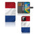 iPhone 14 Pro Max Bookstyle Case Nederlandse Vlag met pasjes en artistiek ontwerp in de Nederlandse kleuren.