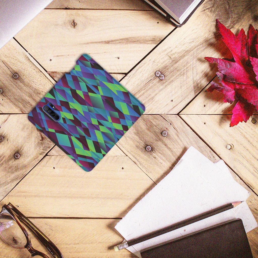 Xiaomi Redmi 9 Stand Case Abstract Green Blue - B2C Telecom