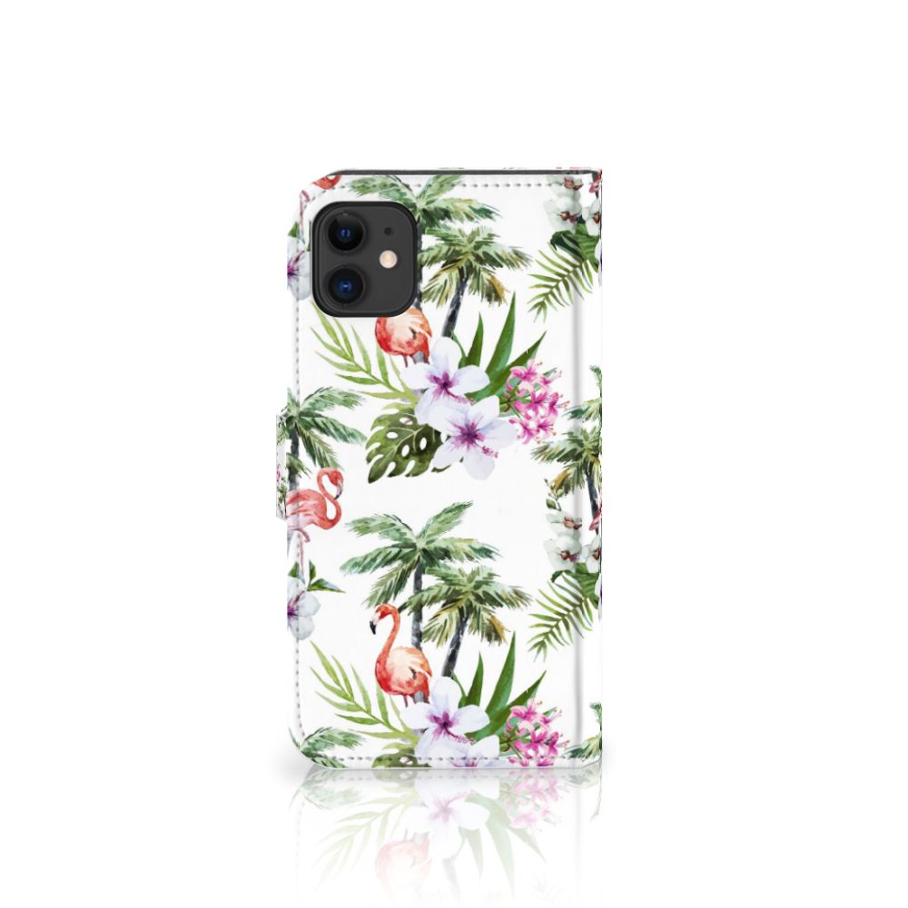 Apple iPhone 11 Telefoonhoesje met Pasjes Flamingo Palms