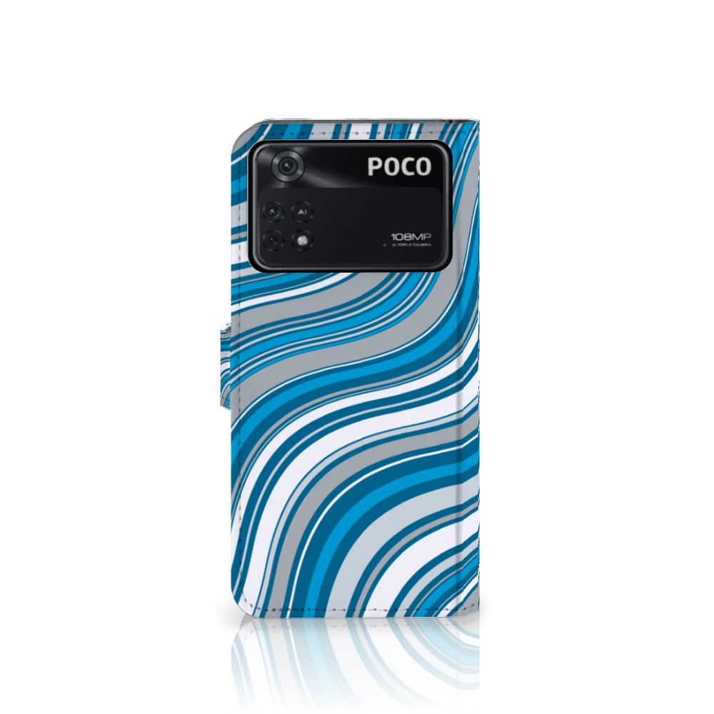 Xiaomi Poco X4 Pro 5G Telefoon Hoesje Waves Blue