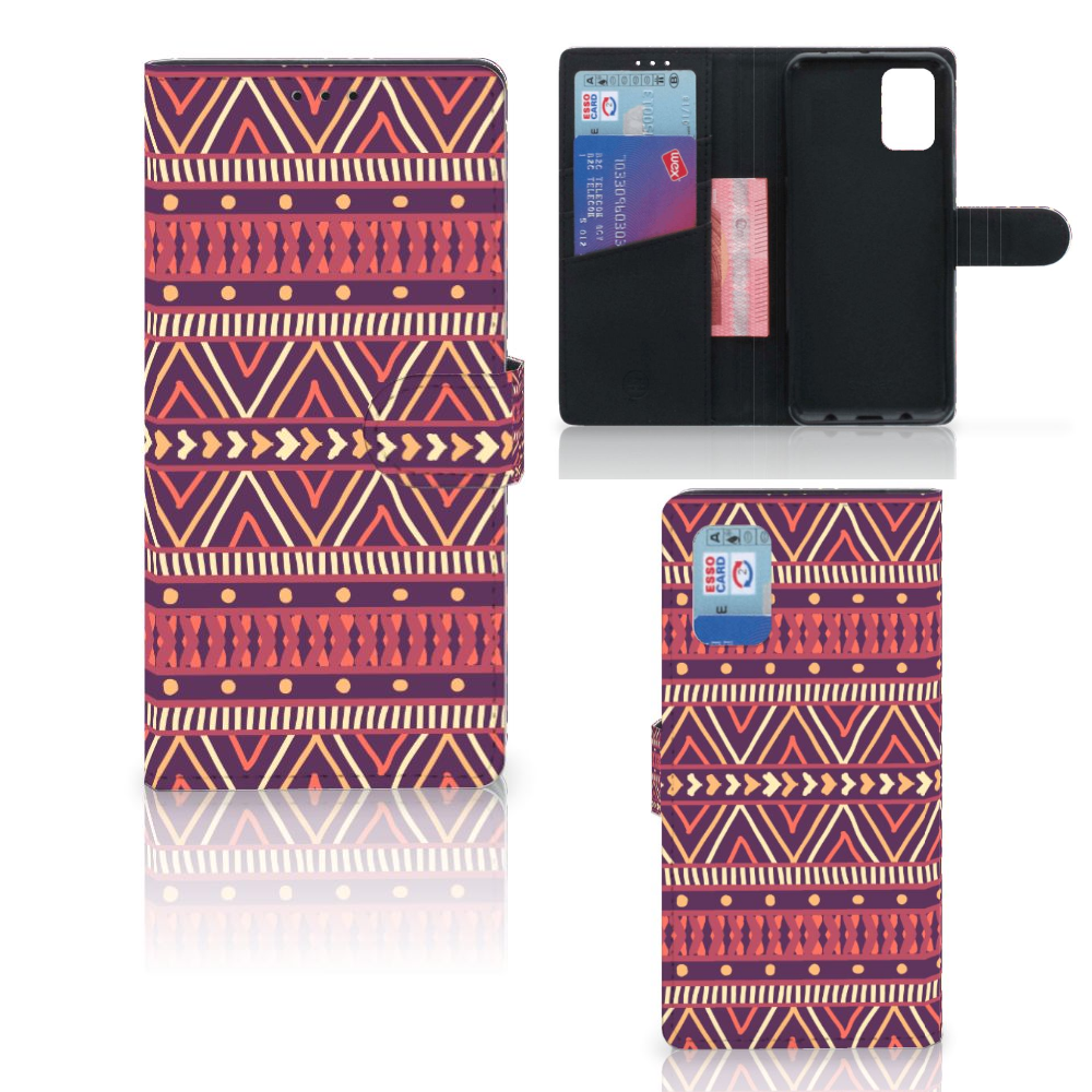 Samsung Galaxy A02s | M02s Telefoon Hoesje Aztec Paars