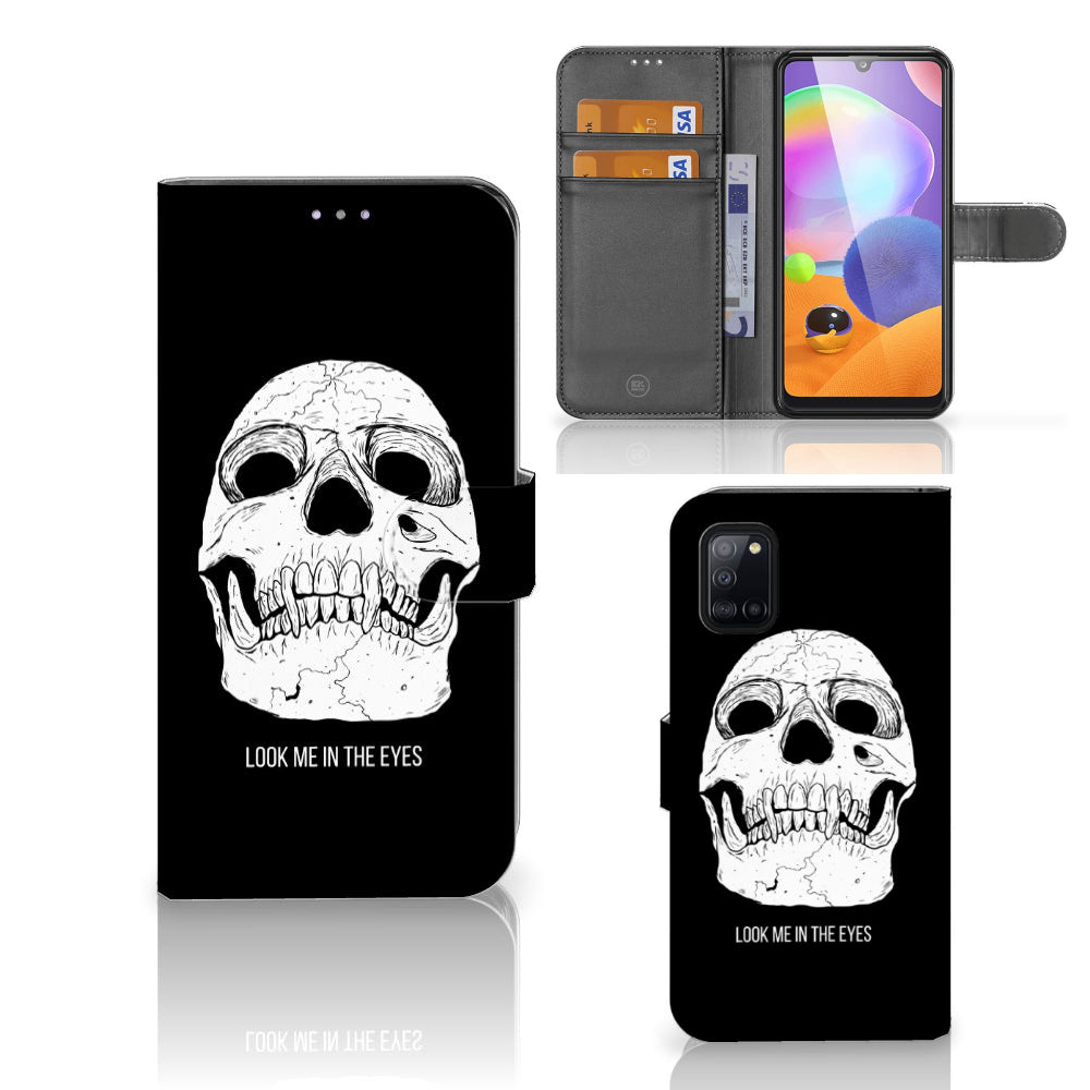 Telefoonhoesje met Naam Samsung Galaxy A31 Skull Eyes