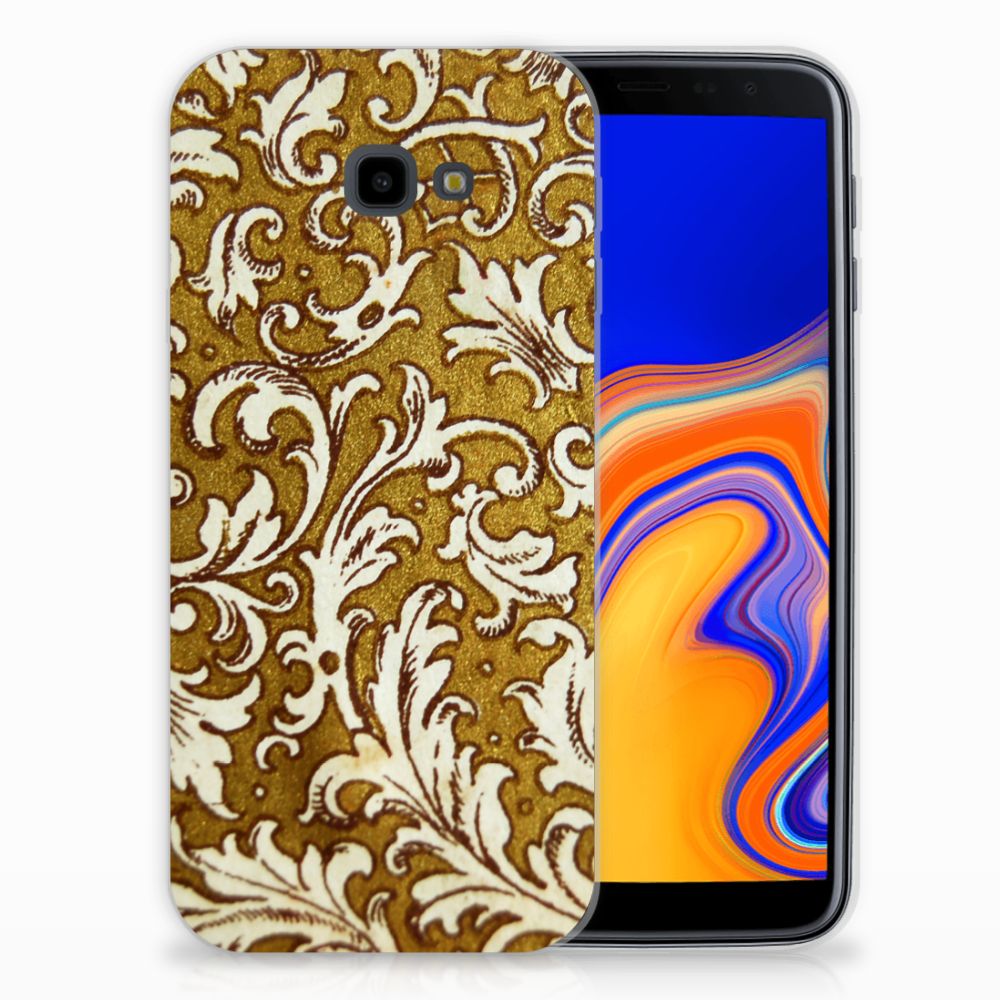 Siliconen Hoesje Samsung Galaxy J4 Plus (2018) Barok Goud