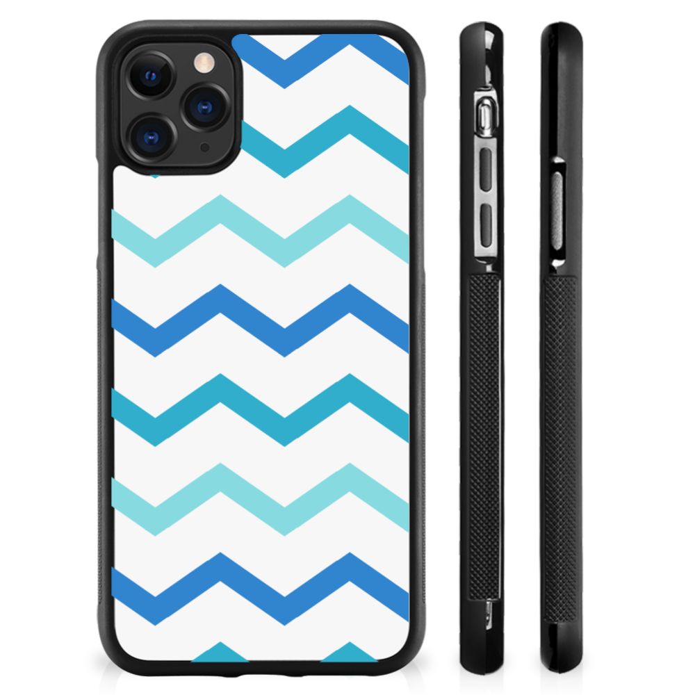 Apple iPhone 11 Pro Max Bumper Case Zigzag Blauw B2C Telecom