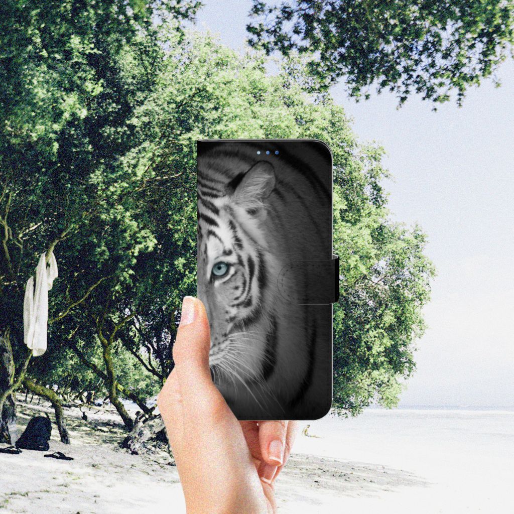OPPO Find X3 Neo 5G Telefoonhoesje met Pasjes Tijger