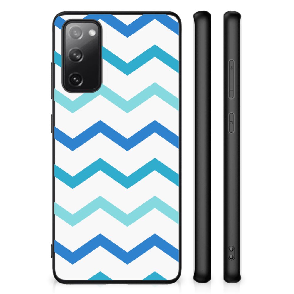 Samsung Galaxy S20 FE Back Case Zigzag Blauw B2C Telecom