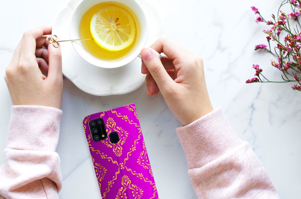 Telefoon Hoesje Samsung Galaxy M31 Barok Roze - B2C Telecom