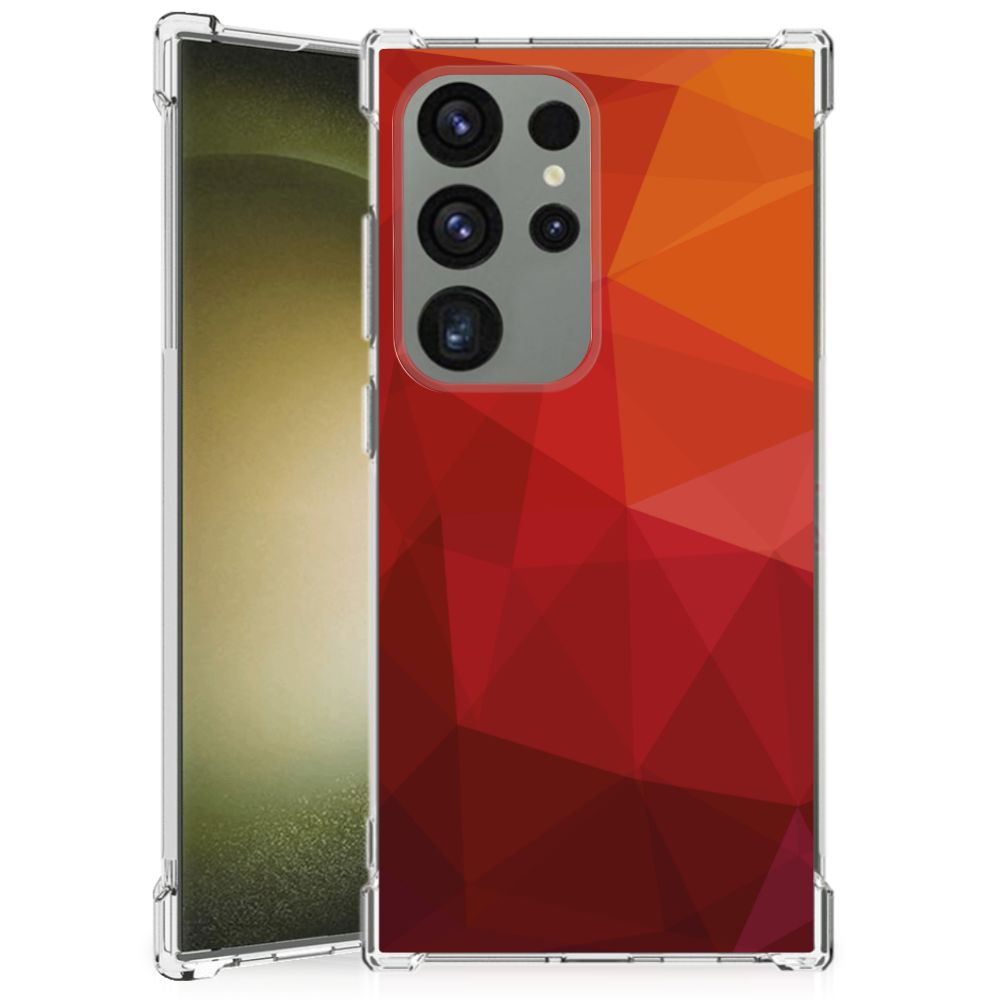 Shockproof Case voor Samsung Galaxy S24 Ultra Polygon Red B2C Telecom