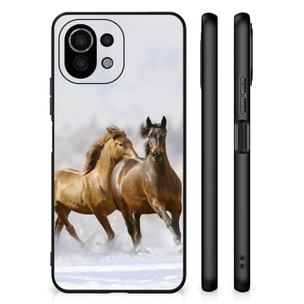 Xiaomi 11 Lite 5G NE | Mi 11 Lite Dierenprint Telefoonhoesje Paarden