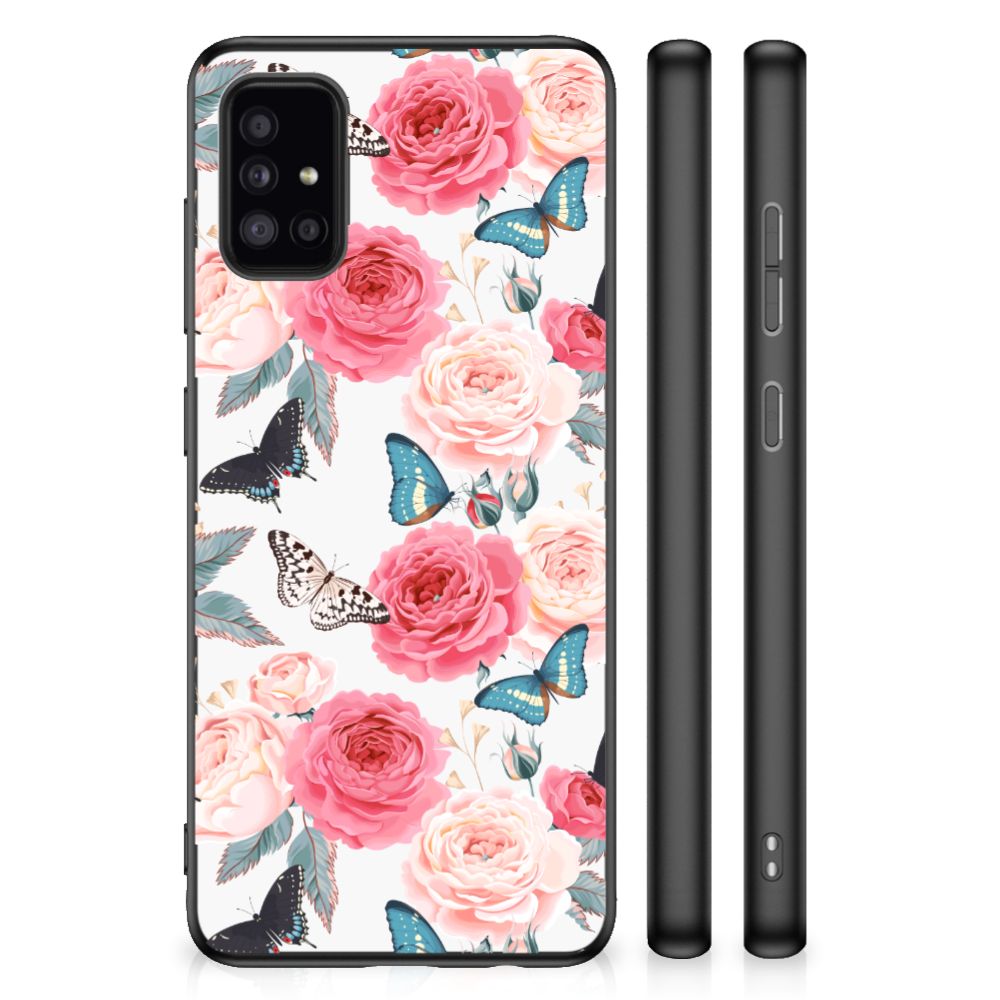 Samsung Galaxy A51 Skin Case Butterfly Roses