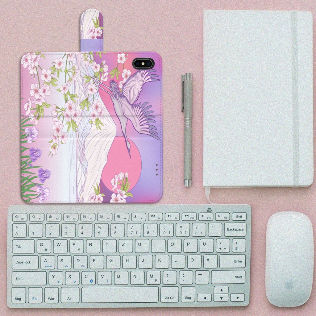 Apple iPhone Xs Max Telefoonhoesje met Pasjes Bird Flying