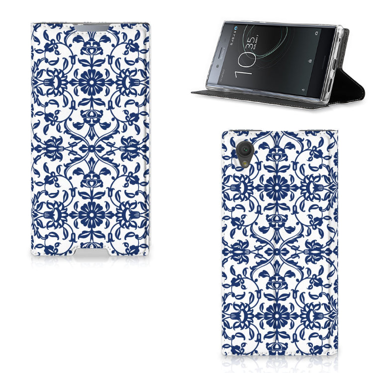 Sony Xperia L1 Smart Cover Flower Blue