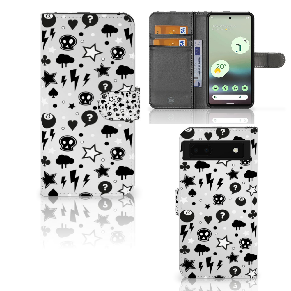 Telefoonhoesje met Naam Google Pixel 6A Silver Punk