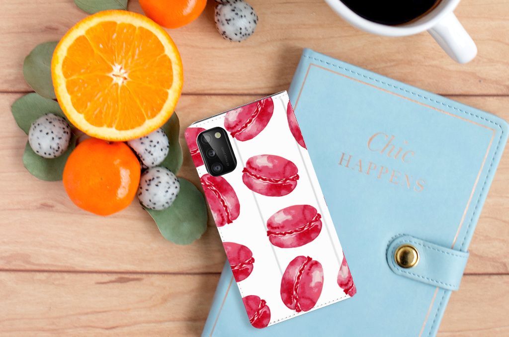 Samsung Galaxy A41 Flip Style Cover Pink Macarons - B2C Telecom
