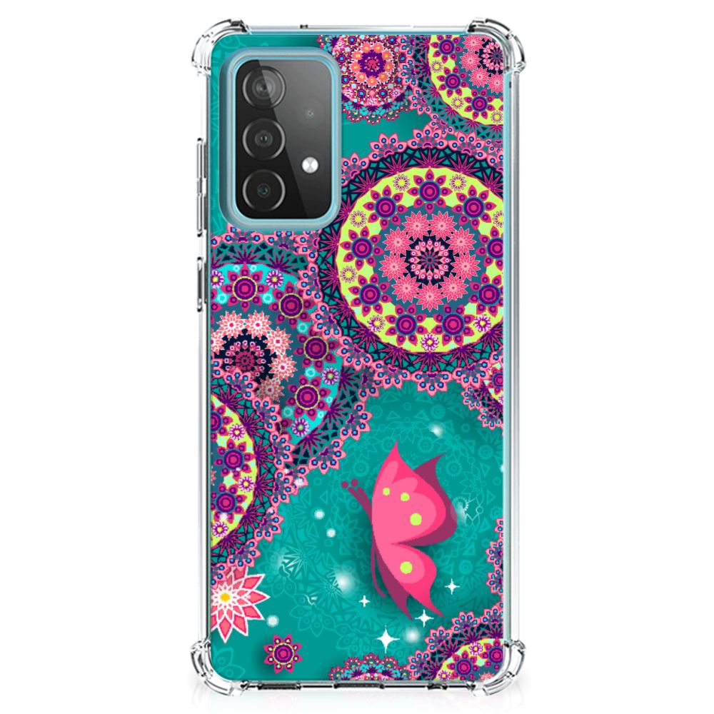 Samsung Galaxy A52 4G/5G Back Cover Cirkels en Vlinders