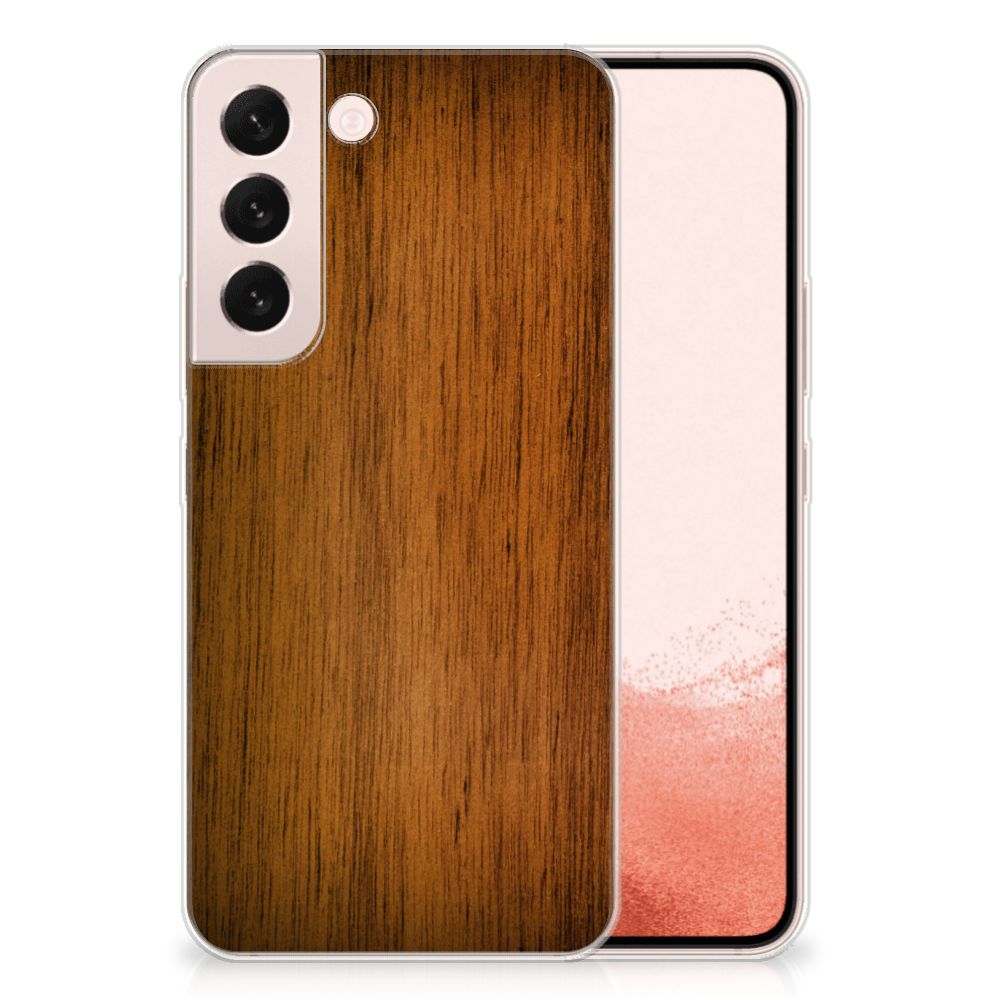 Samsung Galaxy S22 Bumper Hoesje Donker Hout