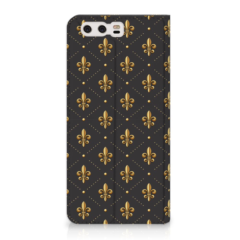 Huawei P10 Plus Hoesje met Magneet Franse Lelie